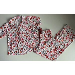 Peanuts SNOOPY Women’s Sz M Pajama PJ Set Short Sleeve Pants Valentines Red NEW